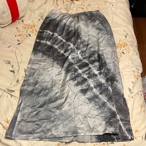 Grey Marble Maxi Skirt